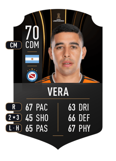 Matías Vera CONMEBOL LIBERTADORES 70 OVR