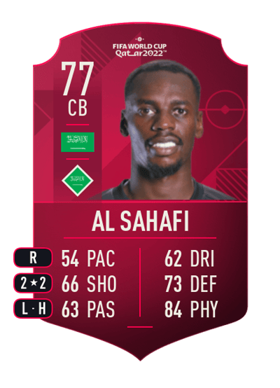 Ziyad Al Sahafi World Cup Player 77 OVR