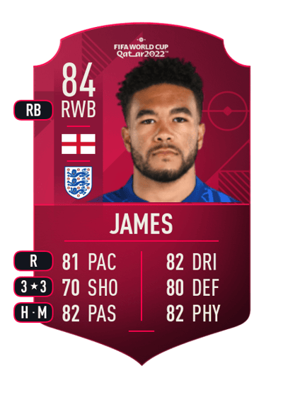 Reece James World Cup Player 84 OVR
