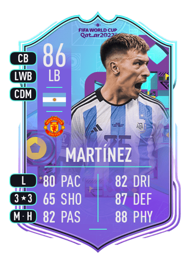 Lisandro Martínez World Cup Phenoms 86 OVR