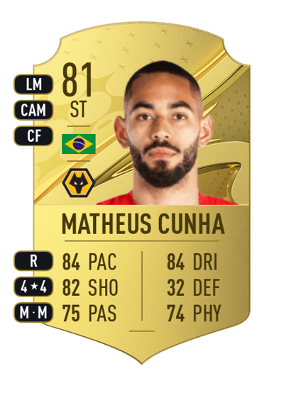 Matheus Cunha Rare 81 OVR