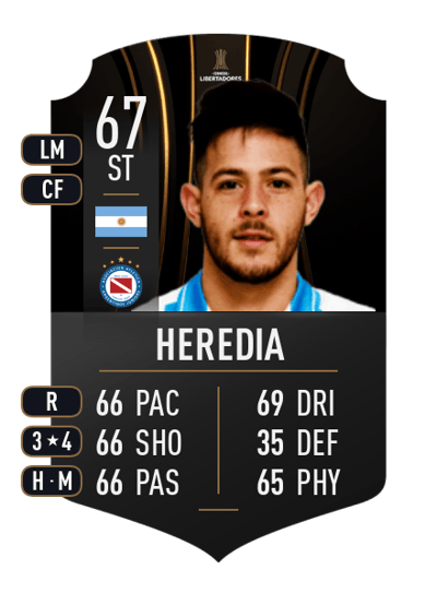 Leonardo Heredia CONMEBOL LIBERTADORES 67 OVR