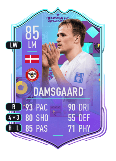 Mikkel Damsgaard World Cup Phenoms 85 OVR
