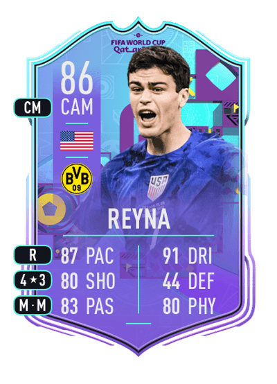 Giovanni Reyna World Cup Phenoms 86 OVR