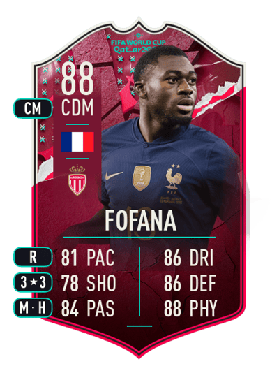 Youssouf Fofana World Cup Showdown Plus 88 OVR