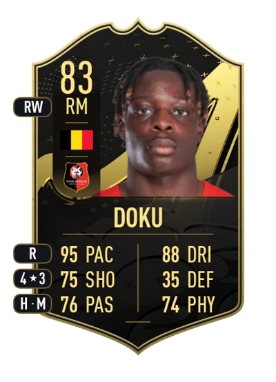 Jérémy Doku Team of the Week 83 OVR