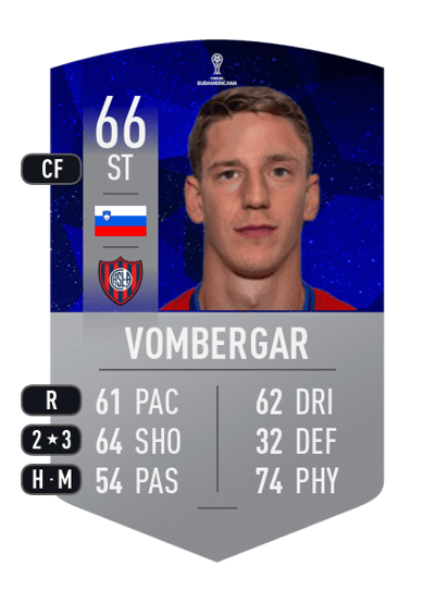 Andrés Vombergar CONMEBOL SUDAMERICANA 66 OVR