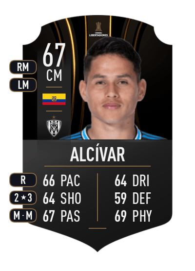 Jordy Alcívar CONMEBOL LIBERTADORES 67 OVR