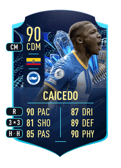 Moisés Caicedo TEAM OF THE SEASON MOMENTS 90 OVR