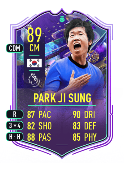 Park Ji Sung FANTASY FUT HEROES 89 OVR