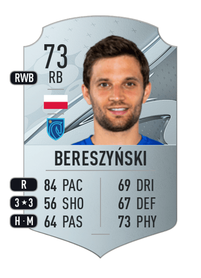 Bartosz Bereszyński Rare 73 OVR