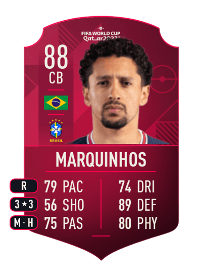 Marquinhos World Cup Player 88 OVR