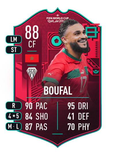 Sofiane Boufal FIFA WC Path To Glory 88 OVR