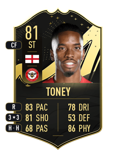 Ivan Toney Team of the Week 81 OVR