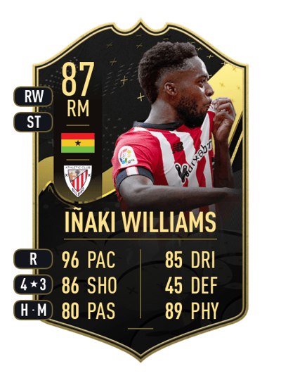 Iñaki Williams Team of the Week 87 OVR