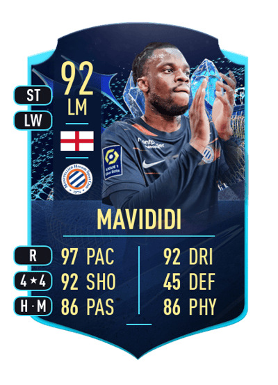 Stephy Mavididi TEAM OF THE SEASON MOMENTS 92 OVR