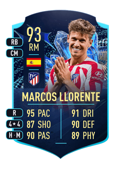Marcos Llorente TEAM OF THE SEASON MOMENTS 93 OVR