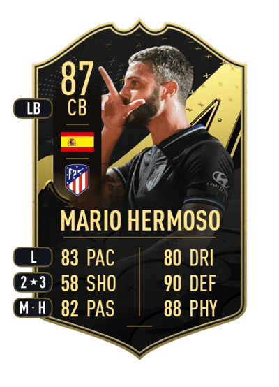 Mario Hermoso Team of the Week 87 OVR
