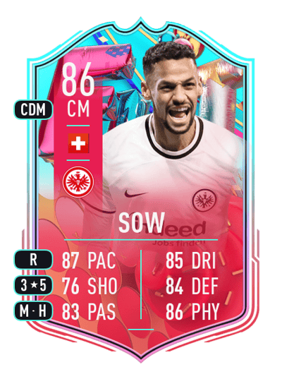 Djibril Sow FUT Birthday 86 OVR