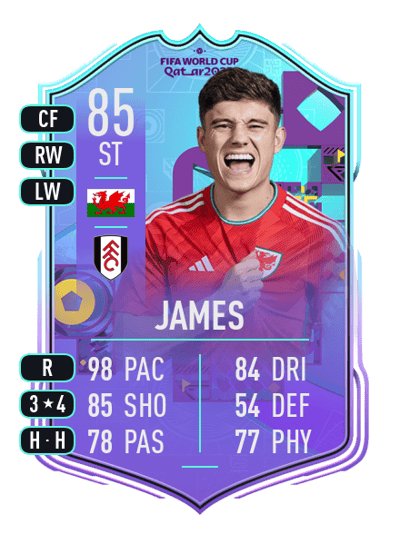 Daniel James World Cup Phenoms 85 OVR