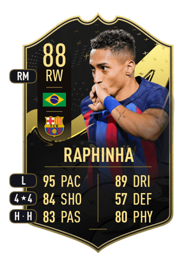 Raphinha Team of the Week 88 OVR
