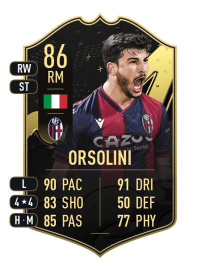 Riccardo Orsolini Team of the Week 86 OVR