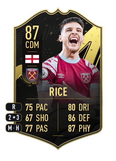 Declan Rice Team of the Week 87 OVR