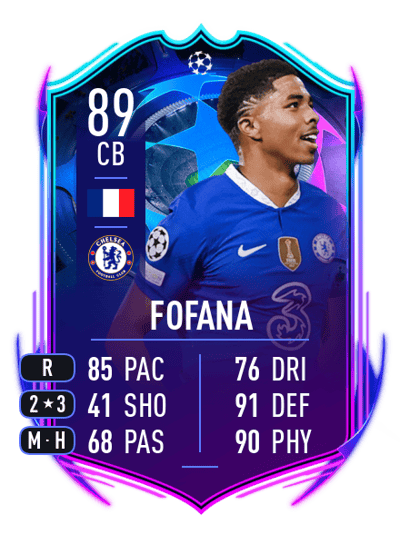 Wesley Fofana UCL ROAD TO THE FINAL 89 OVR