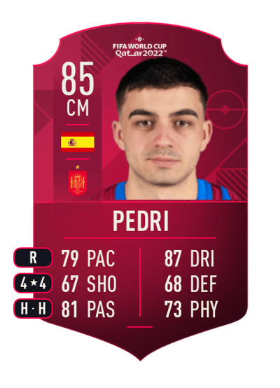 Pedri World Cup Player 85 OVR