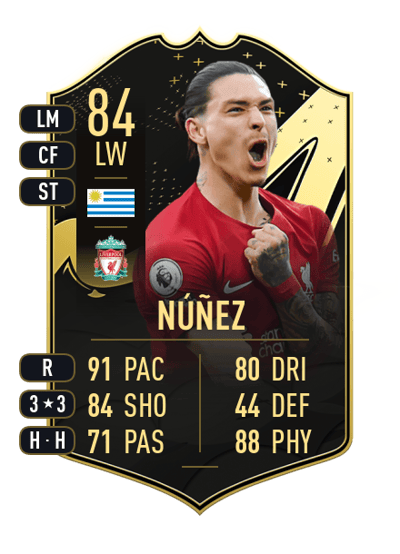 Darwin Núñez Team of the Week 84 OVR