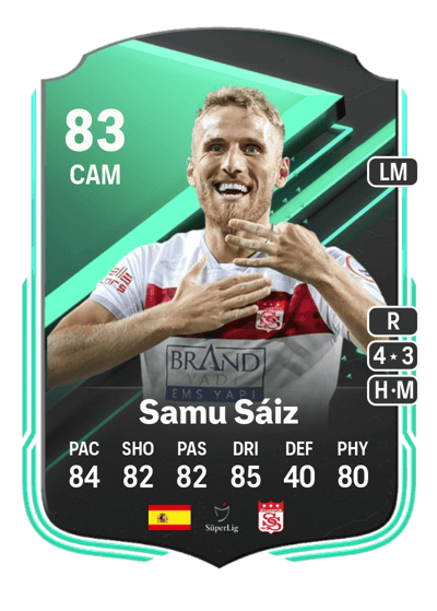 Samu Sáiz SQUAD FOUNDATIONS 83 OVR
