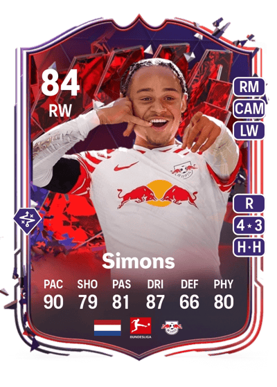 Xavi Simons Trailblazers 84 OVR