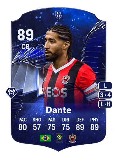 Dante TOTY Honourable Mentions 89 OVR