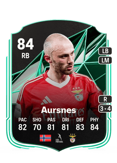 Fredrik Aursnes SQUAD FOUNDATIONS 84 OVR