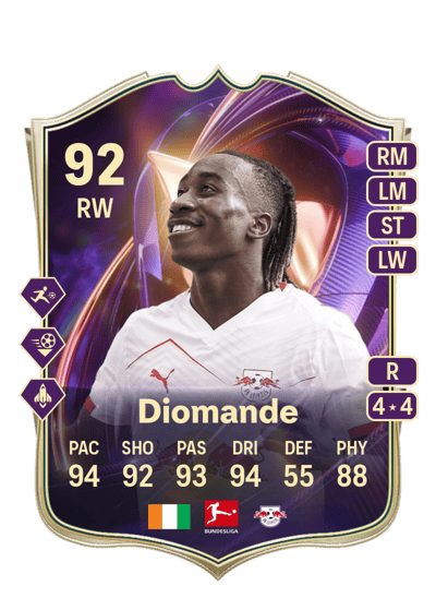 Yan Diomande TOTS Breakthrough 92 OVR