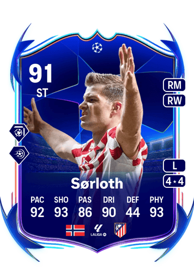 Alexander Sørloth UEFA Champions League Road to the Final 91 OVR