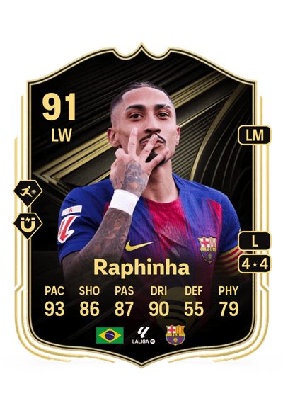 Raphinha Team of the Week 91 OVR