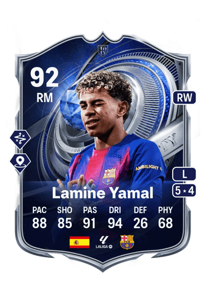 Lamine Yamal TOTY Honourable Mentions 92 OVR