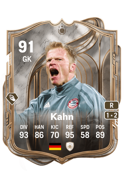 Oliver Kahn Champion Icon 91 OVR