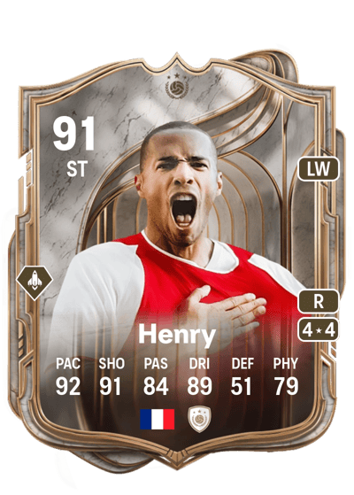 Thierry Henry Champion Icon 91 OVR