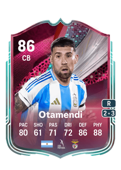 Nicolás Otamendi Festival of Football: Captains 86 OVR