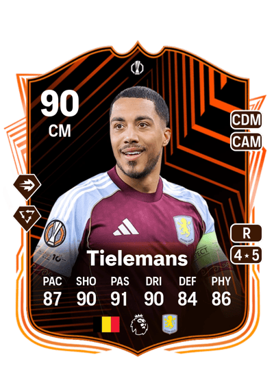 Youri Tielemans UEL Road to the Final 90 OVR