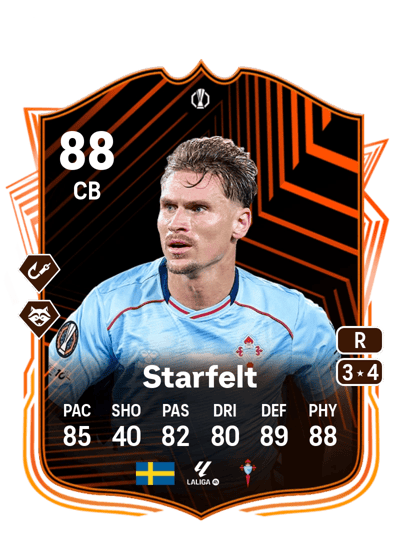 Carl Starfelt UEL Road to the Final 88 OVR