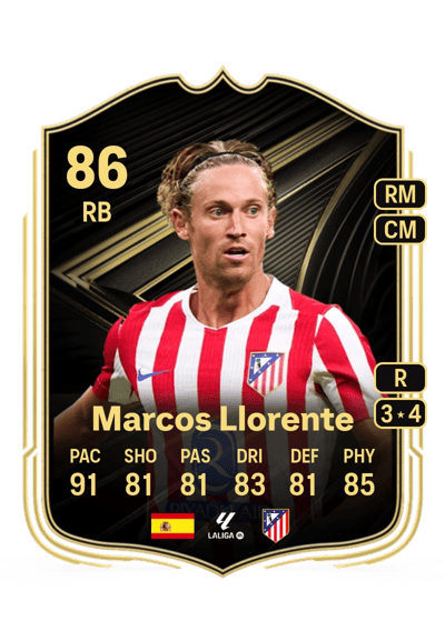 Marcos Llorente Team of the Week 86 OVR