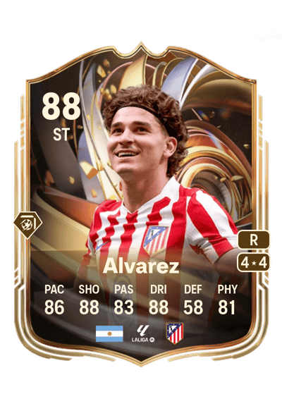 Julián Alvarez Ratings Reload 88 OVR