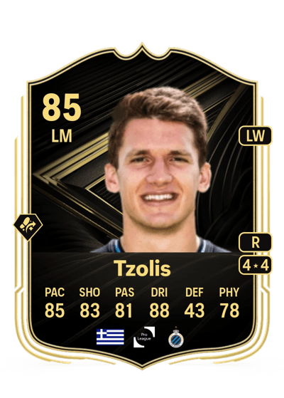 Christos Tzolis Team of the Week 85 OVR