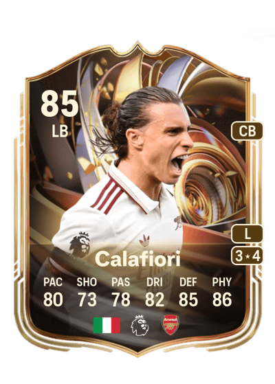 Riccardo Calafiori Ratings Reload 85 OVR