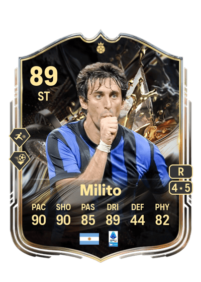 Diego Milito Trophy Titans Hero 89 OVR