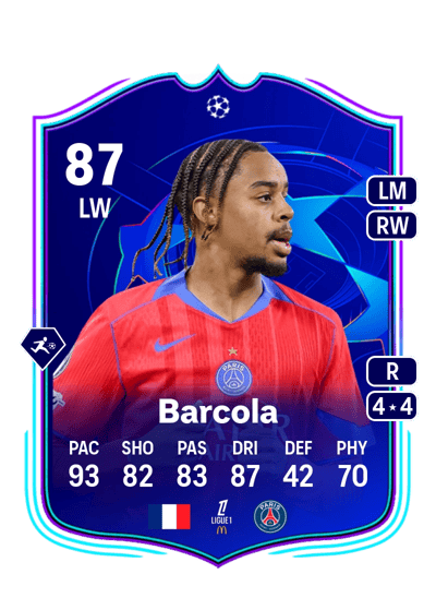 Bradley Barcola UCL Road to the Knockouts 87 OVR
