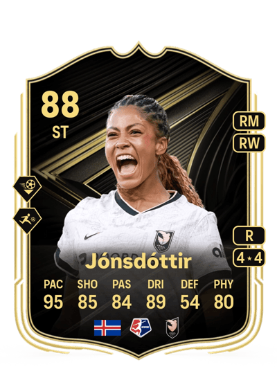 Sveindís Jane Jónsdóttir Team of the Week 88 OVR